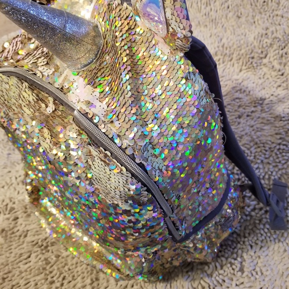 Justice Girls Flip Sequin Unicorn Backpack - Picture 6 of 8